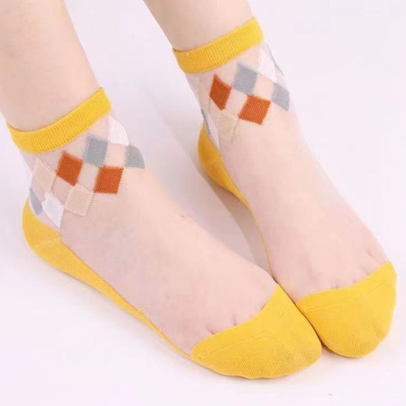 গ্রীষ্মের পাতলা গ্লাস স্টকিংস বাচ্চাদের সেক্সি সুতির নীচে মোজা